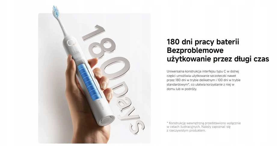 Elektrinis dantų šepetėlis Xiaomi Oscillation, baltas