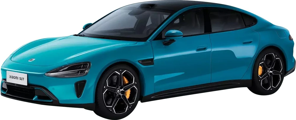 Xiaomi SU7 1:18 Die-cast Model Car | Aqua Mėlyna | Zinc alloy, ABS, SAN and PVC