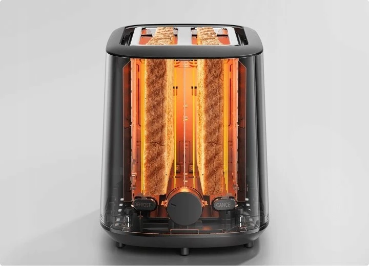 Skrudintuvas Xiaomi Toaster EU  | Galia 780–930 W | Lizdų skaičius 2 | Korpuso medžiaga - plastikas | Juodas