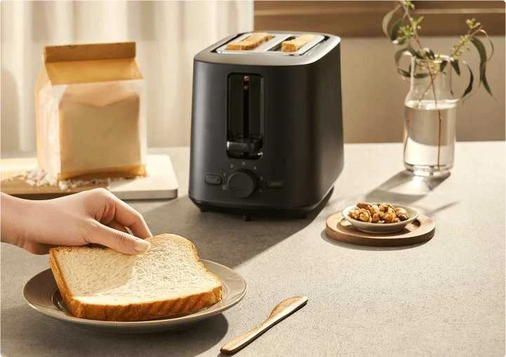 Skrudintuvas Xiaomi Toaster EU  | Galia 780–930 W | Lizdų skaičius 2 | Korpuso medžiaga - plastikas | Juodas