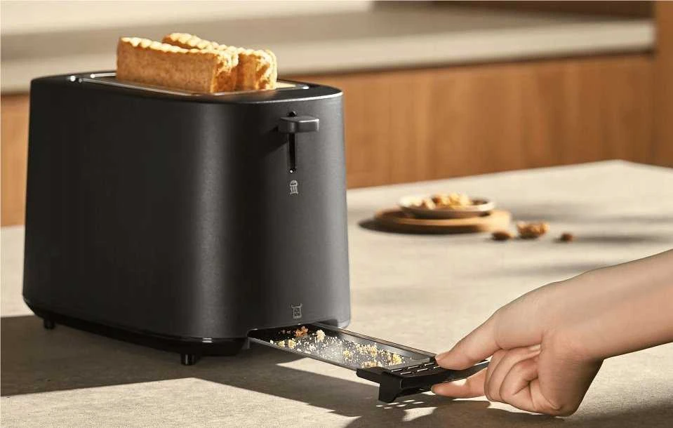 Skrudintuvas Xiaomi Toaster EU  | Galia 780–930 W | Lizdų skaičius 2 | Korpuso medžiaga - plastikas | Juodas