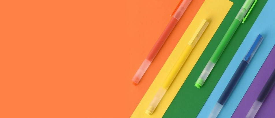Rašymo Priemonė - XIAOMI DIDELIO KAPACITETO GELIO PIEŠTUKAS 0.5mm 1,600m 5-vnt. Spalvų