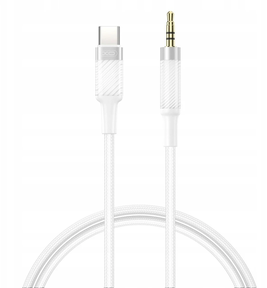 XO kabelis audio NB-R279B USB-C - jack 3,5mm 1,0m baltos spalvos