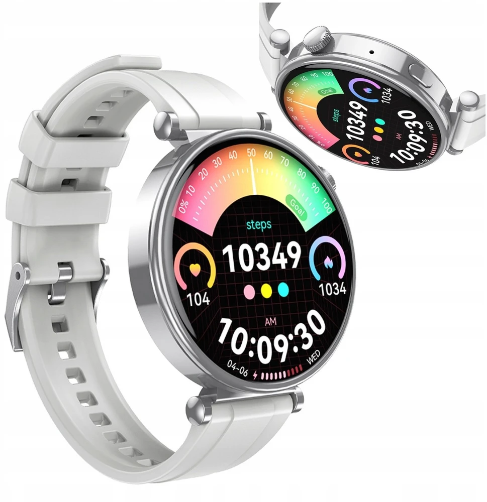 XO išmanusis laikrodis GT4 Mini Amoled sidabrinis