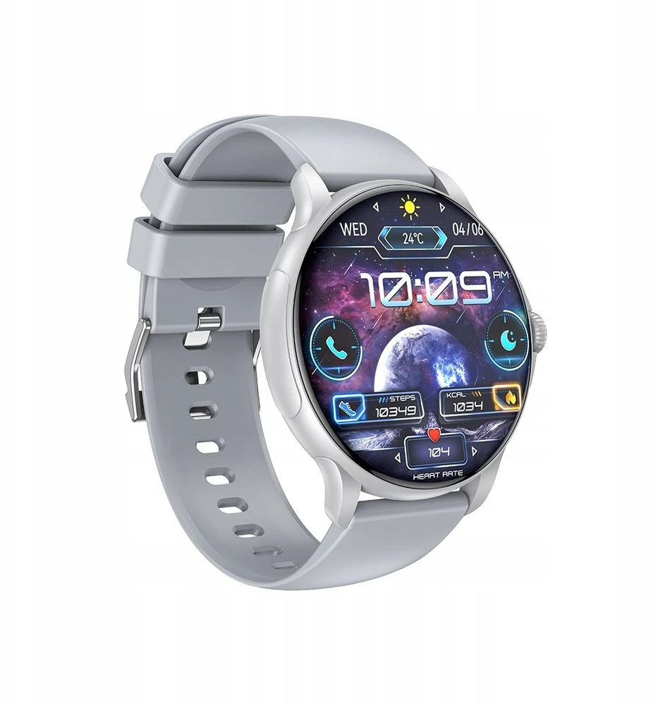 XO išmanusis laikrodis J11 Amoled sidabro spalvos