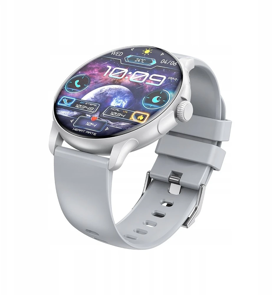 XO išmanusis laikrodis J11 Amoled sidabro spalvos