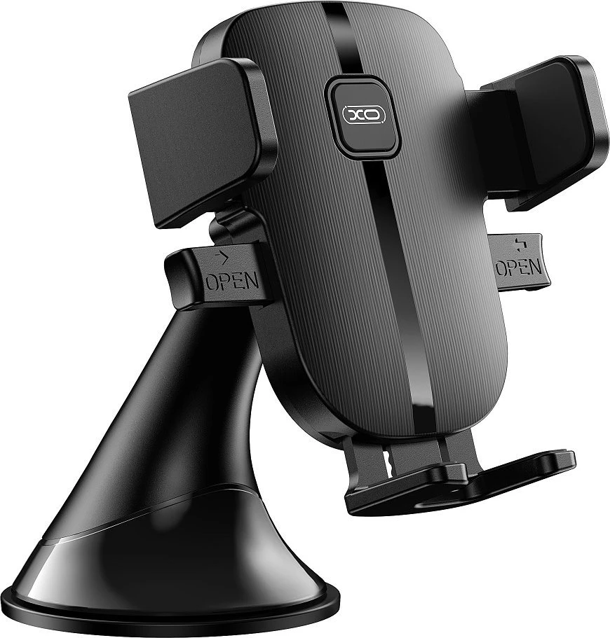 XO automobilinis laikiklis C120 juodos spalvos su suction cup