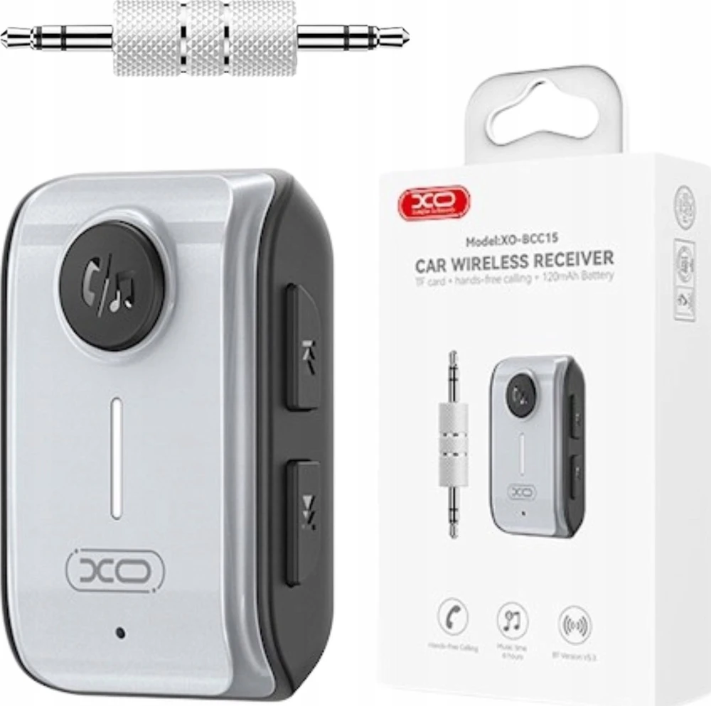 XO FM siųstuvas BCC15 Bluetooth MP3 3,5 mm jungtis juodas