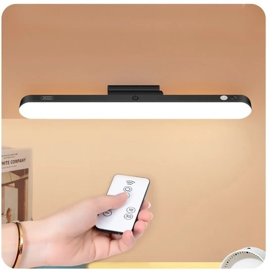 XO LED magnetinė lempa YH08B 1200mAh juoda + nuotolinio valdymo pultas