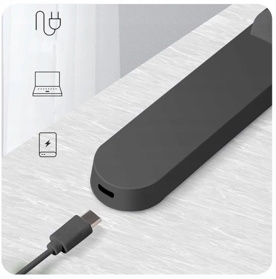 XO LED magnetinė lempa YH08B 1200mAh juoda + nuotolinio valdymo pultas