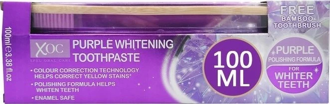 Xpel Xpel Violetinė Pasta do zębów + Šepetėlis 100ml