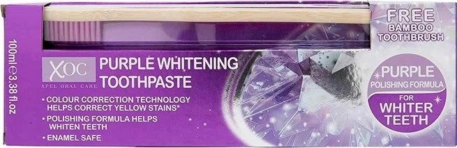 Xpel Xpel Violetinė Pasta do zębów + Šepetėlis 100ml