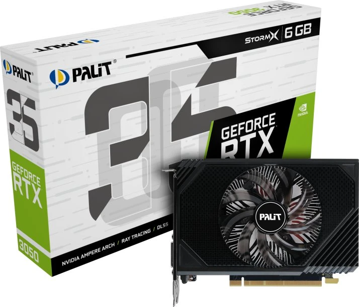Palit GeForce RTX 3050 StormX 6GB NVIDIA GDDR6 vaizdo plokštė