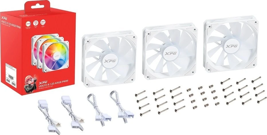 CASE FAN 120MM ARGB/VENTOR120ARGBPWM3C-WHCWW ADATA
