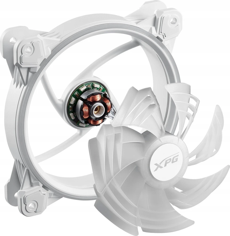 XPG Hurricane 120 ventiliatorius su nuimta sparnuote