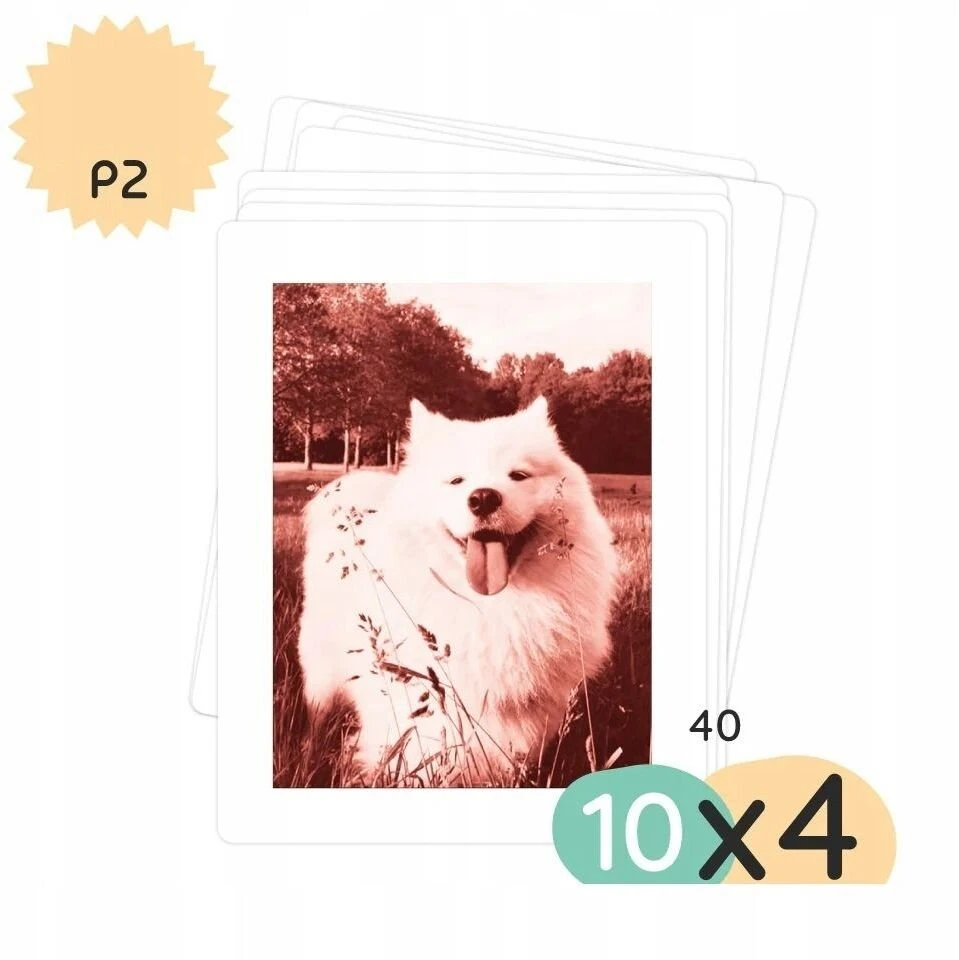 Xrec 40x Popierius Įdėklai Įdėklai Nuotraukoms Į Fotoaparatą Kiimento Model P2 4x Spalva / Spaudos Paketai 10x4 40 Lapų