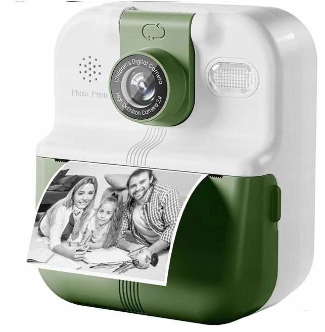 Xrec Instant Camera For Kids Skaitmeninis Mp3 Žaidimai Druk Telefonas Lens 180s / P02 Žalias