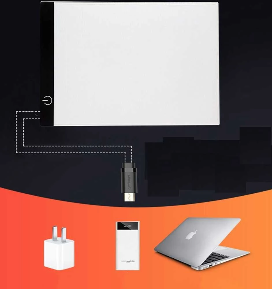 Xrec apšviesta piešimo lenta A4 LED dimeris