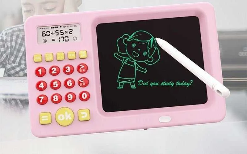 Xrec Piešimo planšetė LCD tabletė 5,2'' Spalvota braižymo lenta + skaičiuotuvas / Rožinė