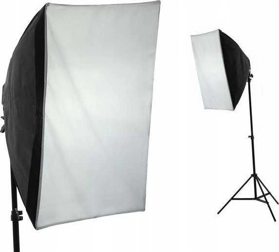 Xrec studijinis rinkinys 10in1 rinkinys 2x Led lempa 1600w 3000-6500k Nuotolinio valdymo pultas Softbox 50x70 Trikojis 230 / 2x Led803