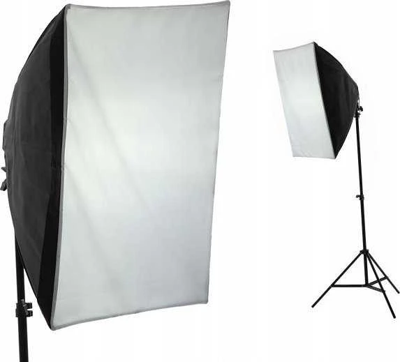 Xrec studijinis rinkinys 5in1 rinkinys Led lempa 200w (1600w) 3000-6500k + Nuotolinio valdymo pultas Softbox 50x70cm Trikojis 230cm / Led803