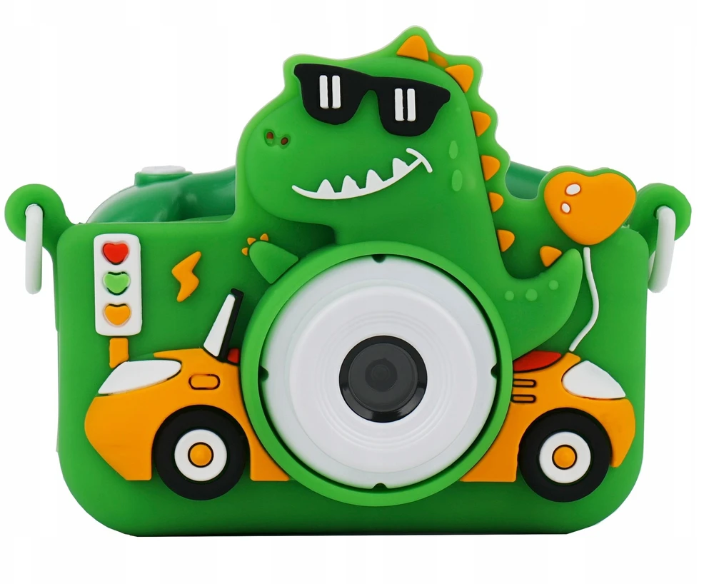 Xrec Aparat Skaitmeninis XREC X2 48MP Kamera 1080p dla Dziecka 5x Gry MP3 + Karta 4GB / XREC X2 / Dinozaur Žalias