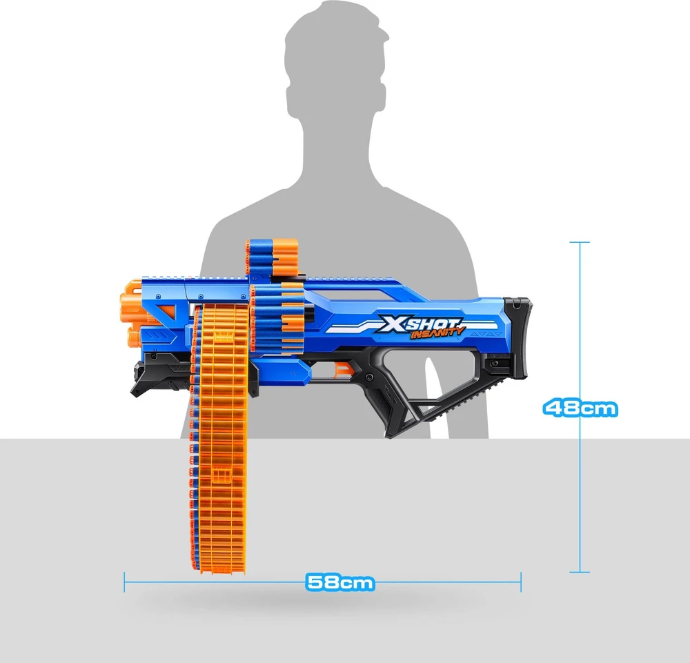 XSHOT žaislinis šautuvas Mad Megga Barrel Blaster Insanity, 1 serija, 36609