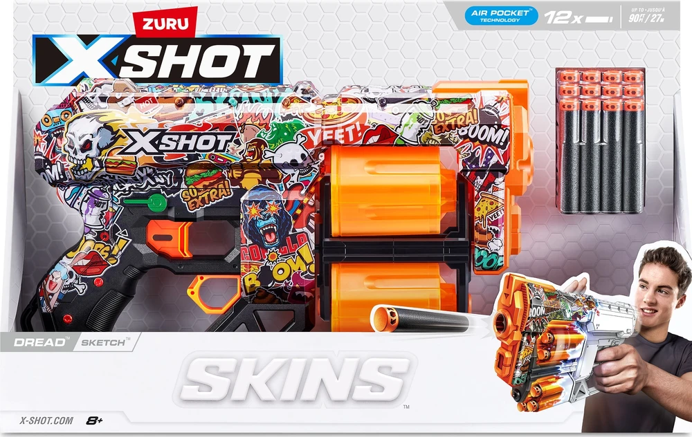 XSHOT žaislinis šautuvas Skins Dread, asort., 36517