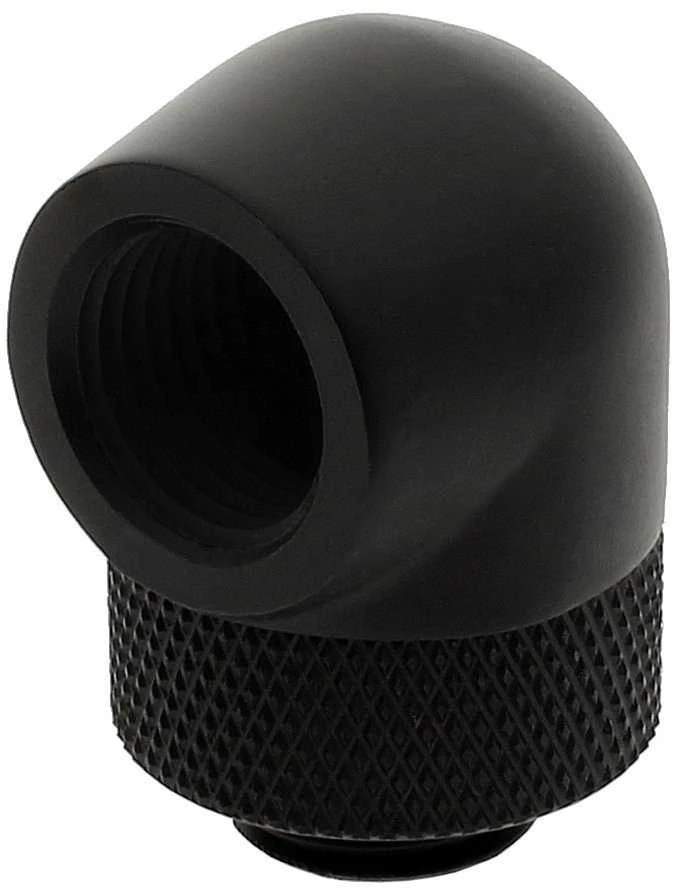 XSPC Adapteris 90 Degree G1/4 inch Male to G1/4 inch Female – Rotatable, Juodas