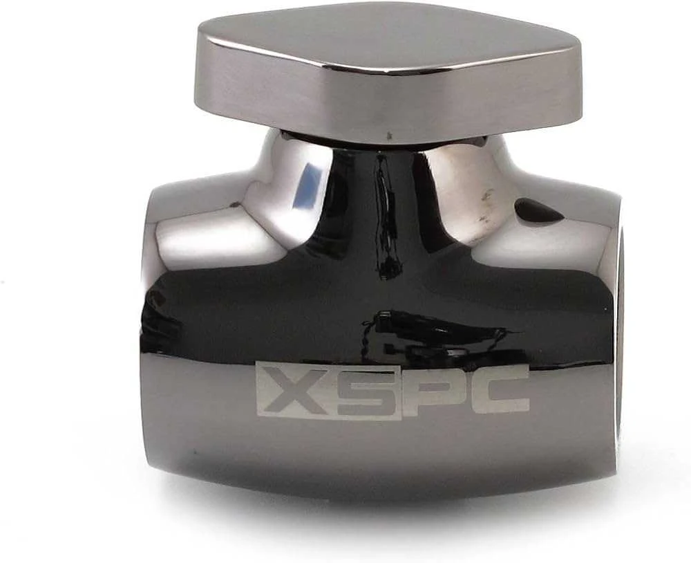 XSPC G1/4 Ball Valve – Brass, Juodas-Chrome