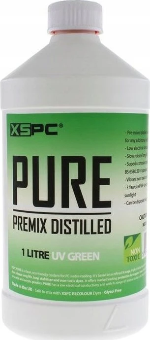 XSPC Pure Coolant, 1 litre – žalias, UV