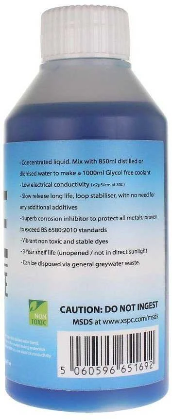 XSPC PURE coolant concentrate, 150 ml – mėlynas, UV