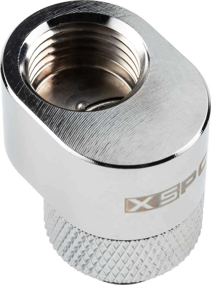 XSPC G1/4 rotacinis 7 mm ofsetinis jungiamasis elementas – chromuotas