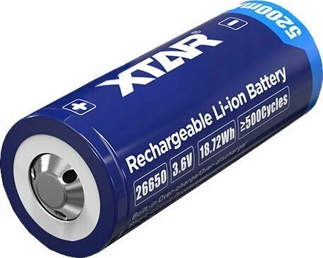 Xtar 5200mAh 3,6V 26650 akumuliatorius su PCB