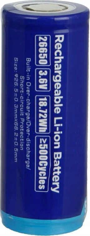 Xtar 5200mAh 3,6V 26650 akumuliatorius su PCB