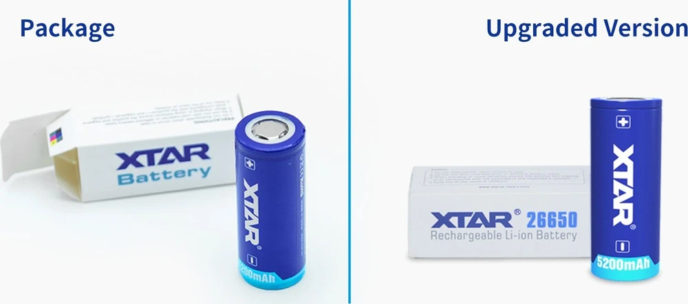 Xtar 5200mAh 3,6V 26650 akumuliatorius su PCB