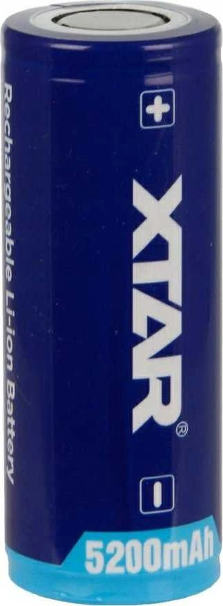 Xtar 26650 akumuliatorius su mėlyna apsaugine plėvele
