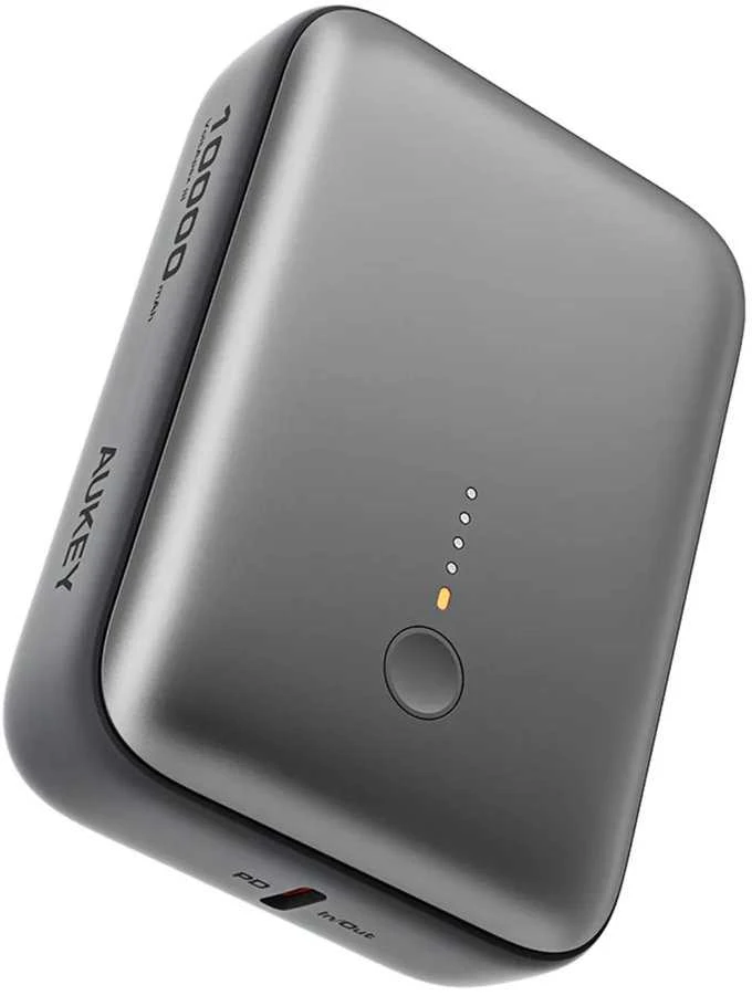 Išorinė baterija Aukey „Spark Mini“ 10000mAh 20W USB-C/USB-A, pilka