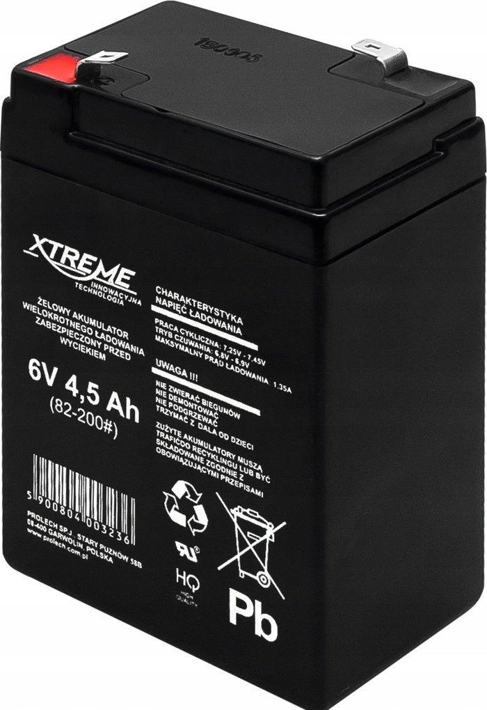 82-200# Švino akumuliatorius 6V 4.5Ah XTREME