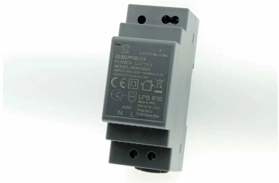 DIN bėgelio ESPE HDN-3024 24V/30W/1A JUNGIMO MAITINIMAS