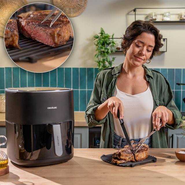 Black & Decker Juodas & Decker Gruzdintuvė beztłuszczowa Juodas & Decker Cecotec Cecofry&Grilis Duoheat 6500, juodas