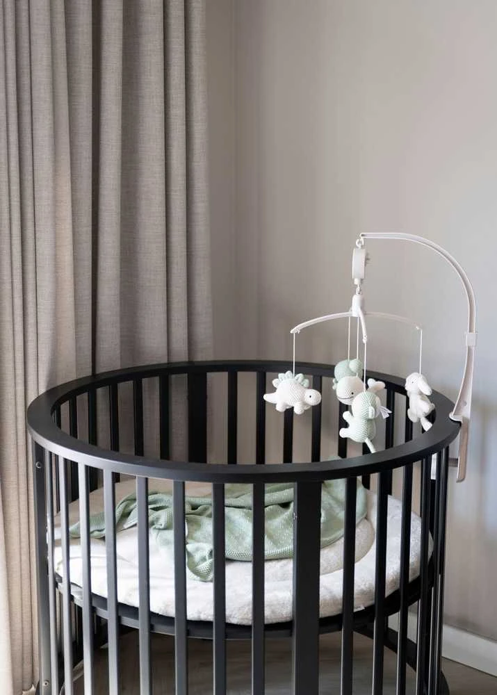 BaByliss Clementoni Baby's only muzikinė karuselė gyvūnėliai 0+ Laurel žalsvai mėlyna/ Šiltas linas BO-815.023.062.50