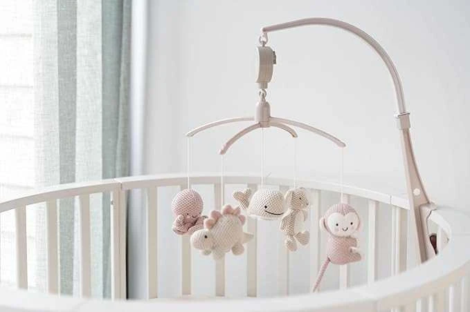 BaByliss Clementoni Vieninteliai muzikiniai karuselės kūdikiai 0+ Sena rožinė/Šiltas linas BO-815.023.061.50