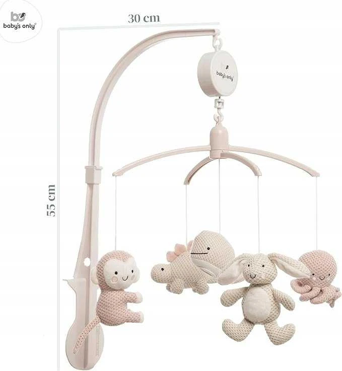 BaByliss Clementoni Vieninteliai muzikiniai karuselės kūdikiai 0+ Sena rožinė/Šiltas linas BO-815.023.061.50