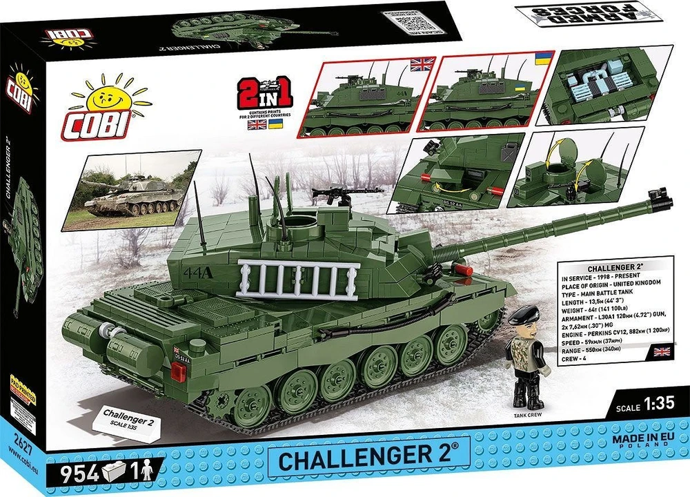 Cobi Klocki „Challenger 2“ 954 blokai