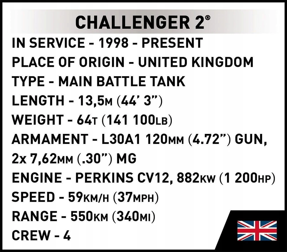 Cobi Klocki „Challenger 2“ 954 blokai