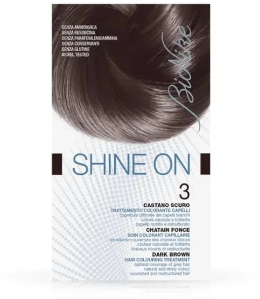 L'Oreal BioNike Shine On Permanent Hair Dye 3 Dark Brown, 1 vnt.