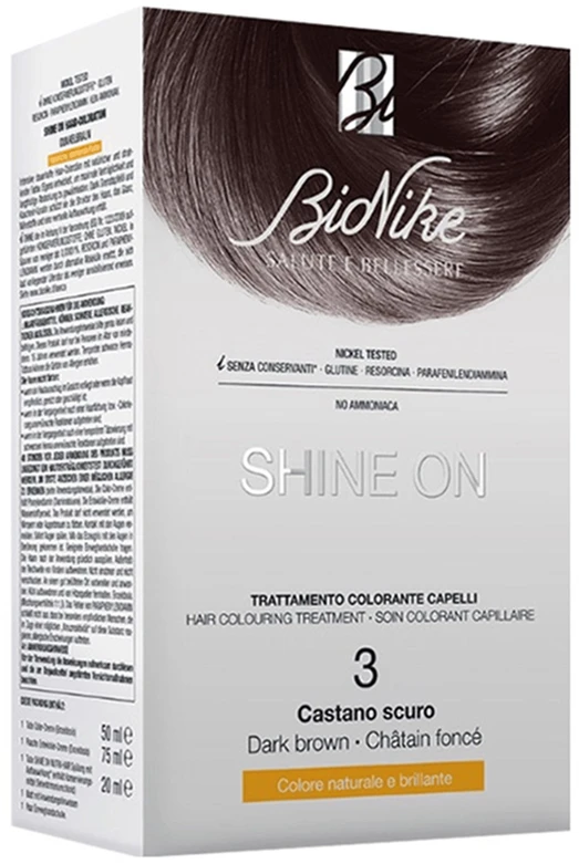 L'Oreal BioNike Shine On Permanent Hair Dye 3 Dark Brown, 1 vnt.