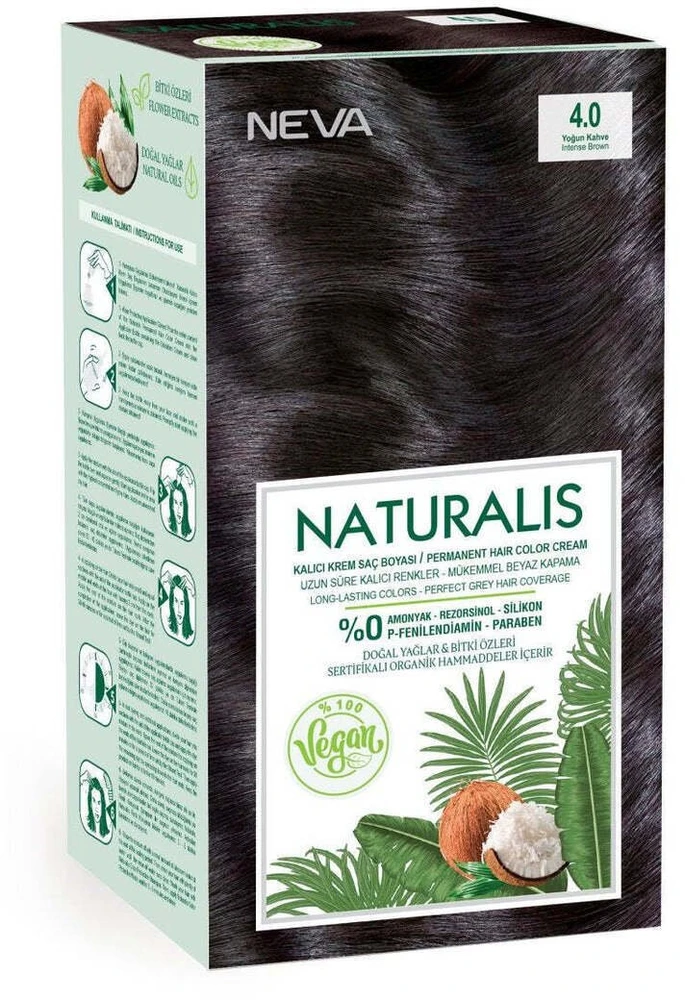 L'Oreal Neva Naturalis Vegan Permanent Hair Dye 4.0 , 150 ml