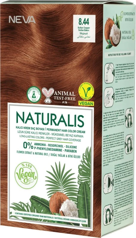 L'Oreal Neva Naturalis nuolatiniai plaukų dažai 8.44 Tamsusis vario – 150 ml
